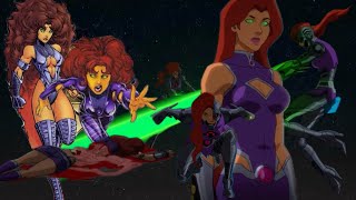 Starfire  All Scenes JLD Apokolips War [upl. by Poppas]