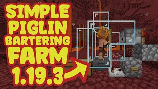 Easy Piglin Bartering System Minecraft 121  3000 Items per Hour [upl. by Acnaib414]