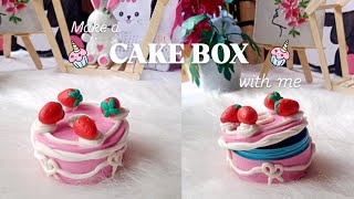 ✨🍰Making fake cake box🎂diy cake boxmy first cake box Clay artist diaries♡keerthana3142 clay [upl. by Adnoval]