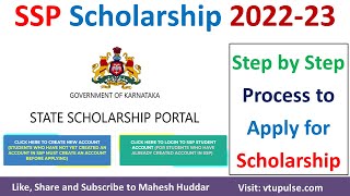 How to Apply for scholarship in SSP portal 2022 23  Step by Step Procedure to apply for scholarship [upl. by Morra]