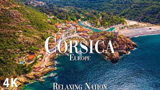 FLYING OVER CORSICA 4K UHD  Scenic Relaxation Film With Calming Music [upl. by Azil]