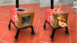 How To Make A Smokeless Wood Stove Suitable For Indoor and Outdoor Cooking [upl. by Ahseia]