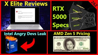 Qualcomm X Elite Review RTX 5000 Specs Intel Angry Devs Leak AMD Zen 5 Price  Broken Silicon 262 [upl. by Alokin]