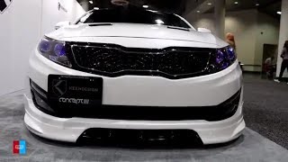 Amazing Custom Kia Optima Exterior Walkaround Auto show [upl. by Emirak238]