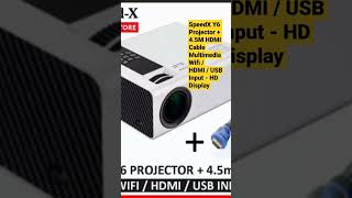 SpeedX Y6 Projector  45M HDMI Cable Multimedia Wifi  HDMI  USB Input  HD Display [upl. by Audras]