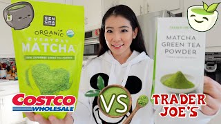 Trader Joes matcha vs Costco matcha  best matcha powder sencha naturals organic matcha [upl. by Attiuqehs]