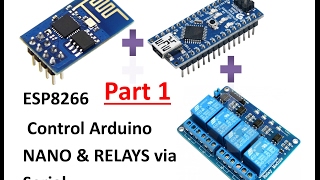 1 ESP8266 Arduino Nano  Relay via Serial  MQTT Node Red [upl. by Nwahsyd760]