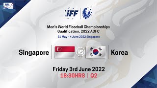 2022 WFCQ  SGP v KOR Quarterfinal 2 [upl. by Opal]