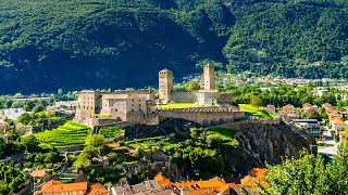 UNESCO World Heritage Castles of Bellinzona Switzerland [upl. by Nauqat]