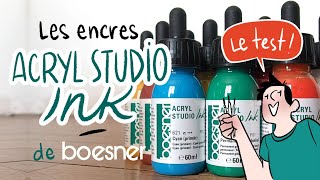 Je teste les encres ACRYL STUDIO INK de Boesner   work in progress [upl. by Otrevogir]