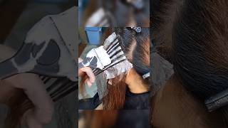 how to highlight hair  easy foil paper technique shorts viralhacks viralshorts [upl. by Kiehl44]