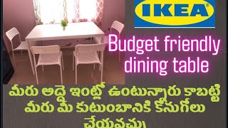 IKEA MELLTROP Dinning Table at budgetfriendlyHow to Assemble IKEA ADDE ChairHonest Review telgu [upl. by Yentirb]