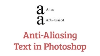 Quick Tip AntiAliasing Text in Photoshop [upl. by Jeroma]