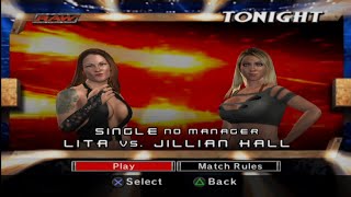 WWE SmackDown vs Raw 2007  Lita vs Jillian Hall [upl. by Harima186]