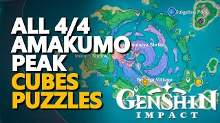 All Amakumo Peak Cubes Puzzles Genshin Impact [upl. by Socin943]