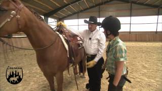 Loesdau Lessons Basics mit Kati Aufsteigen auf ein Westernpferd [upl. by Attiuqaj64]