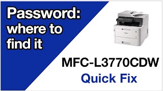 MFCL3770CDW find machine password – Brother quick fix [upl. by Campy543]