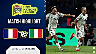 France VS Italy  Highlights  UEFA Nations League  7 September 2024 [upl. by Beckie727]