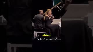 Adele sings quotEspressoquot by Sabrina Carpenter during her concert 😂 [upl. by Narcho]