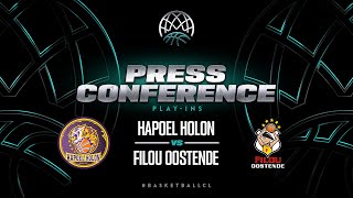 LIVE  Hapoel Holon v Filou Oostende  Press Conference  Basketball Champions League 202324 [upl. by Leahcimrej]