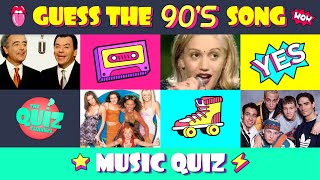 90s Guess the Song Music Quiz Part 1 [upl. by Nodnil889]