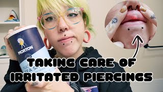 How I Take Care Of Irritated Piercings [upl. by Kathryne]