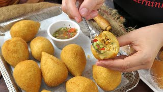 O SALGADO MAIS VENDIDO DO BRASIL COXINHA ESPECIAL DE BATATA [upl. by Arvell937]