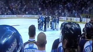 Keith Tkachuk PostGame Speech after final Blues home game vs Ducks on 4910 [upl. by Sherilyn]