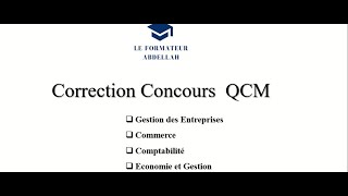 Série n°1 de correction concours QCM تصحيح نمادج مباريات الوظيفة العمومية [upl. by Lourdes411]