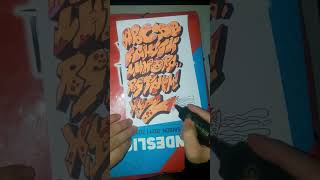 how to draw graffiti letters alphabets graffiti shorts urbangraffiti graffitiletters alphabet [upl. by Jorgan]