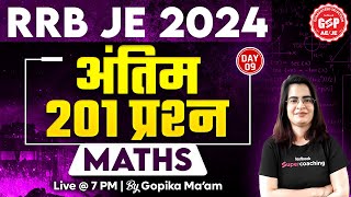 RRB JE 2024  RRB JE Maths Classes 2024  RRB JE Maths Mock Test  Maths by Gopika Maam [upl. by Bow]