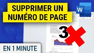 Supprimer un numéro de page spécifique sur Word [upl. by Prendergast198]