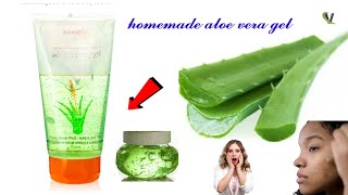 Home Made Aloe Vera Gel  Step by Step Process Natural DIY mylunchdiaries [upl. by Race]