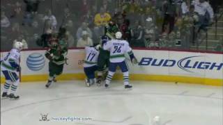 Darcy Hordichuk vs Derek Boogaard Feb 14 2010  Sportsnet feed [upl. by Arianie695]