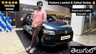 New Maruti Suzuki Dzire 2024  ZXI  MT  Detailed Review with Onroad Price List in Telugu [upl. by Crabb]