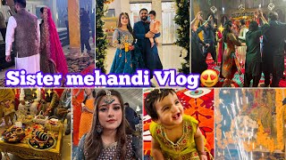 Sister ki mehandi🥳😍 Mehandi Vlog Meri piyari beti😍 [upl. by Athalie]