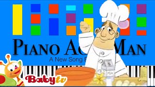 BabyTV  The Bakers Song Slow EASY Medium 4K Piano Tutorial [upl. by Iramaj]