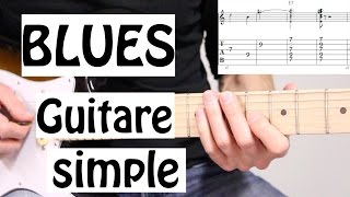 Leçon de BLUES GUITARE Electrique SIMPLE tabs avec Roo [upl. by Bolte179]