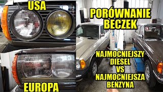 EUROPA VS USA DIESEL VS BENZYNA TOPOWE WERSJE SILNIKOWE MERECEDES W123 PORÓWNANIE [upl. by Mariko]