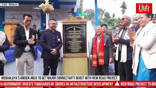 Foundation stone laid for the crucial NongpohUmdenSonapur road project [upl. by Nnalyrehs541]