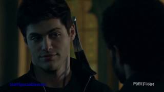 Shadowhunters  Season 1 Episode 9 Jace amp Alec Fight  Freeform [upl. by Ainnat277]