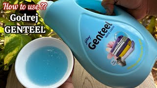 Godrej Genteel Liquid Detergent Review amp Demo  How to use Genteel Matic Liquid Detergent [upl. by Halac]