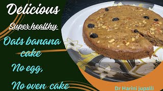 SUPERHEALTHY OATS BANANA CAKE 🎂 [upl. by Adnowat]