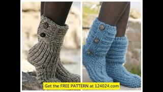 knit ugg boots knit sweater boots boot topper knitting pattern [upl. by Aylmar]