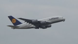 ✈Airbus A380 Lufthansa✈ Smooth Takeoff at Frankfurt [upl. by Eugatnom938]