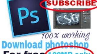 how can download photoshope cs6 for free 100MB only 100 working [upl. by Medlin]