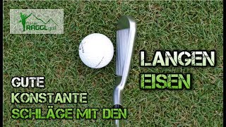 WIE MAN LANGE EISEN SCHWINGT  GOLFTECHNIK [upl. by Eedya904]