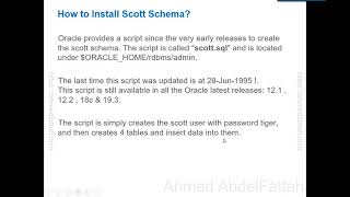 How to create the Scott Oracle Database Demo Schema [upl. by Nosniv812]