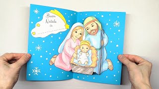 Come si realizza un biglietto pop up della Sacra Famiglia [upl. by Llertnom]