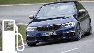 BMW M550i xDrive  fuel consumption city 90 120 140 kmh  1001cars [upl. by Spear758]